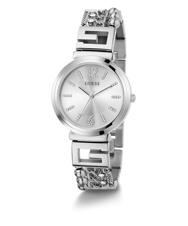 Guess Damen Armbanduhr G Cluster Edelstahl silber GW0545L1